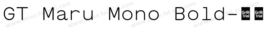 GT Maru Mono Bold字体转换